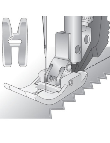 Non-stick foot with IDT system Pfaff