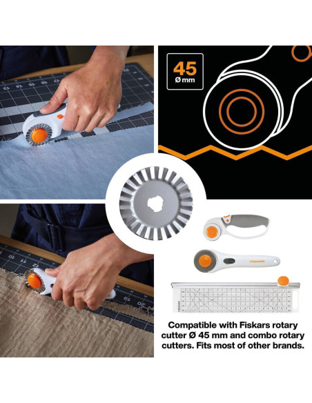 Fiskars Rotary Blade Zigzag Ø45 mm