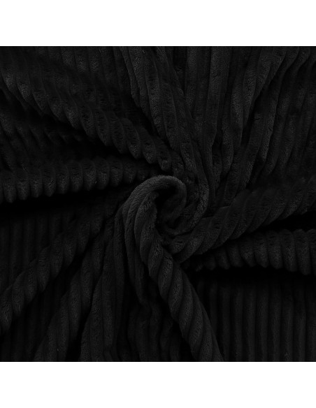 Minky fabric wide ribs - Black