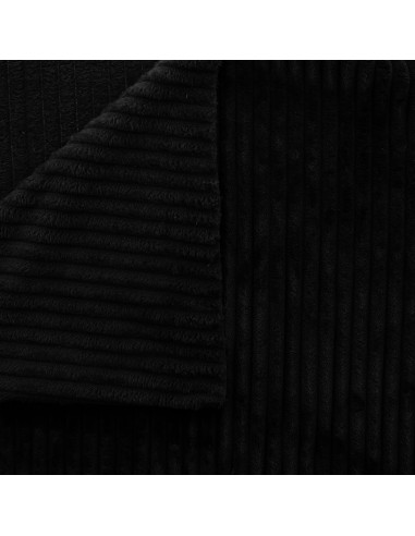 Minky fabric wide ribs - Black