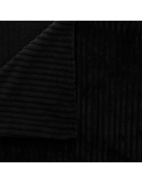 Minky fabric wide ribs - Black