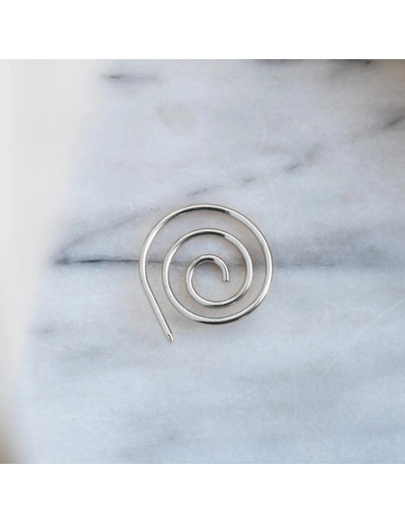 Spiral stitch stopper for knitting - Silver