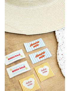 Set of 6 sew-on labels - Dolce Vita assortment 2