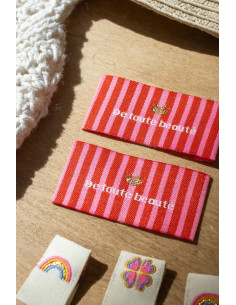 Set of 6 sew-on labels - Lucky Charm assortment 2
