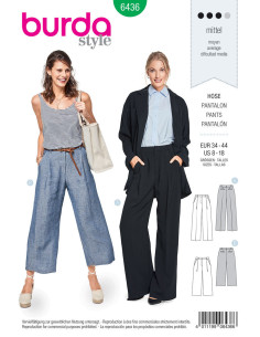 Pants pattern - Burda 6436