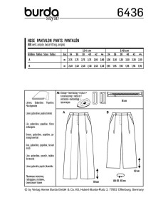 Pants pattern - Burda 6436 2