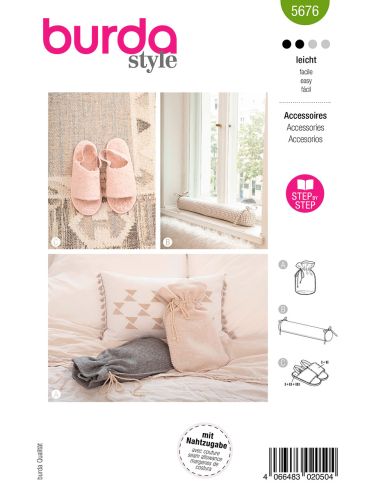Cover and Slippers Pattern - Burda 5676