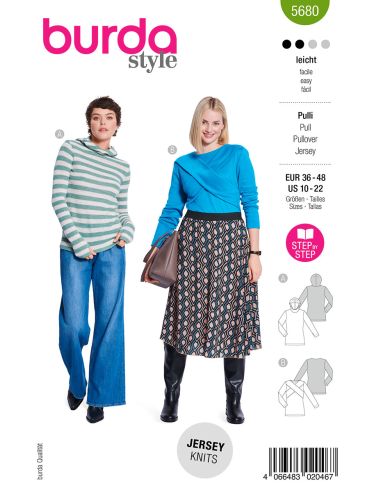 Sweater and T-shirt pattern - Burda 5680