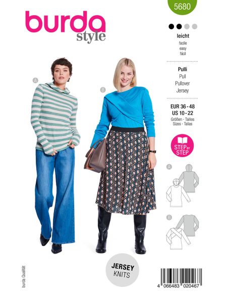 Sweater and T-shirt pattern - Burda 5680