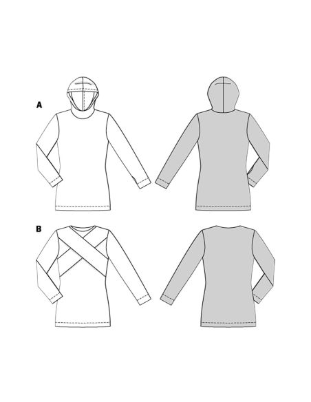 Sweater and T-shirt pattern - Burda 5680