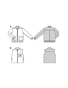 Jacket and vest pattern - Burda 5681 2