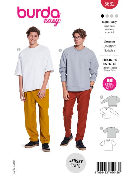 T-shirt Pattern - Burda 5682