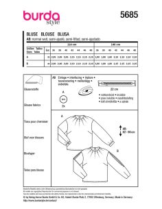 Blouse pattern - Burda 5685 2