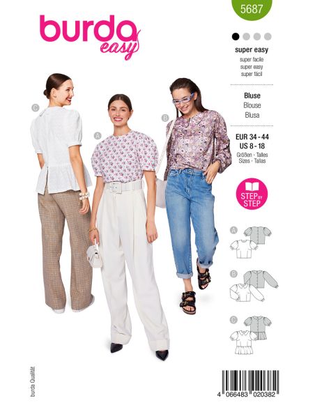 Blouse pattern - Burda 5687