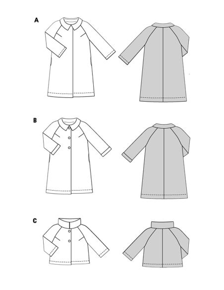 Coat and jacket pattern - Burda 5688