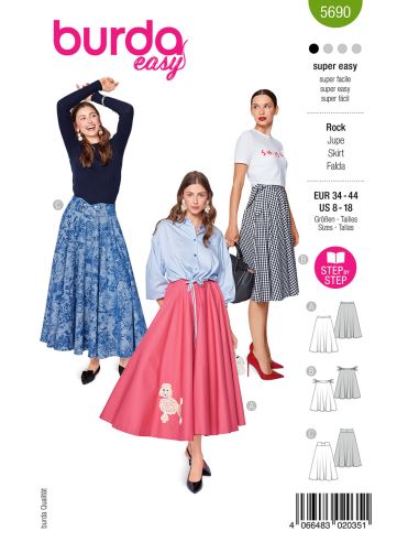 Skirt pattern - Burda 5690