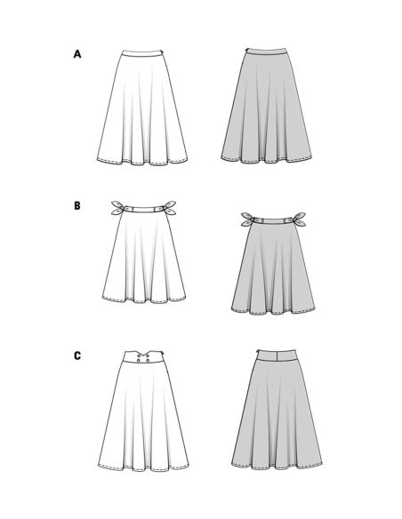 Skirt pattern - Burda 5690