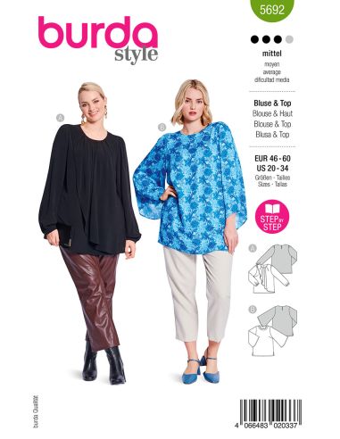 Blouse pattern - Burda 5692
