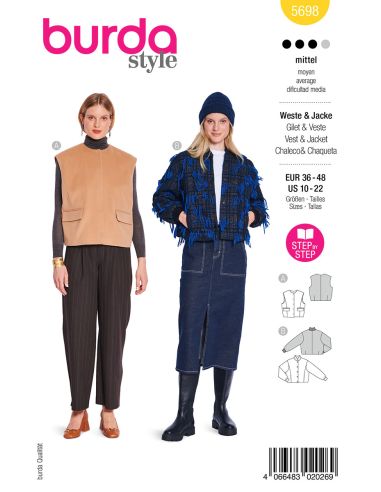 Vest pattern - Burda 5698