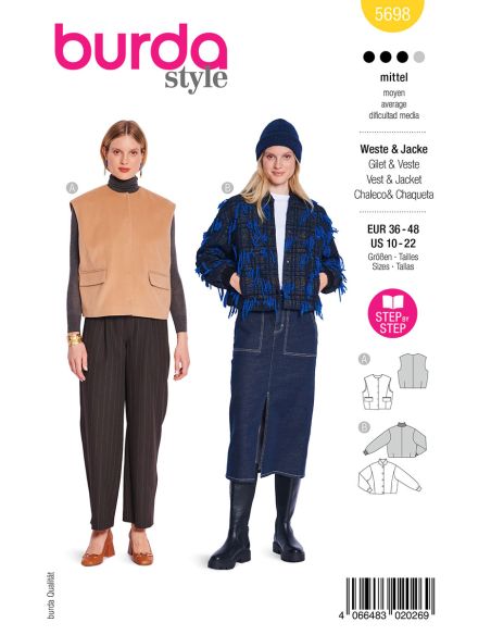 Vest pattern - Burda 5698
