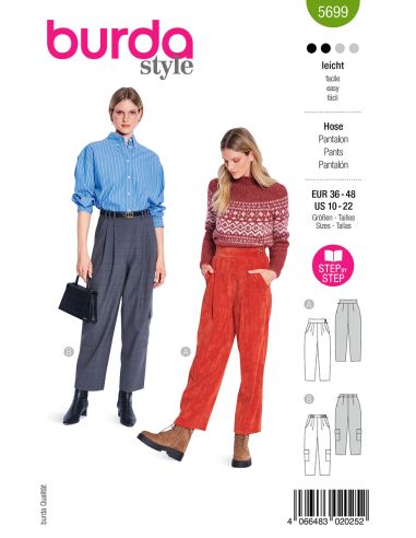 Pants pattern - Burda 5699
