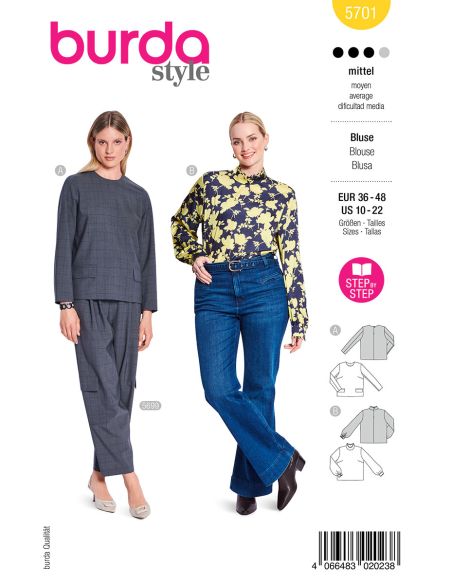 Blouse pattern - Burda 5701