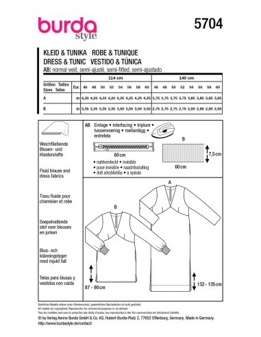 Dress pattern - Burda 5704
