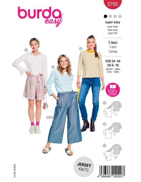 T-shirt Pattern - Burda 5705