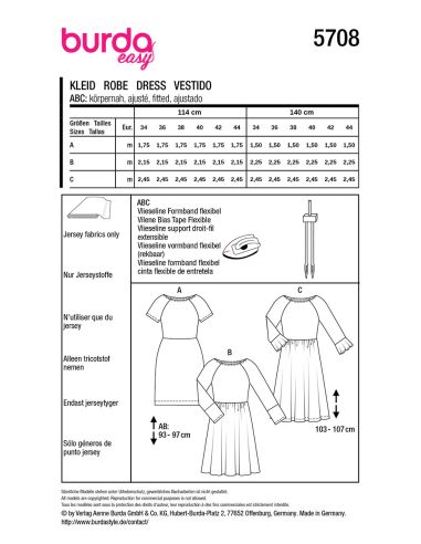 Dress pattern - Burda 5708