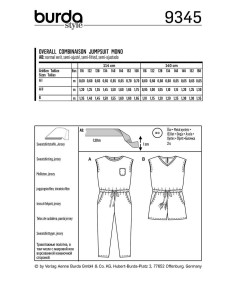 Pattern for jumpsuit - Burda 9345 2