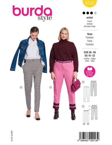 Pants pattern - Burda 5712
