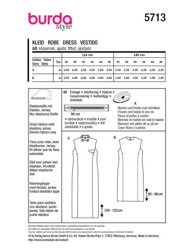 Dress pattern - Burda 5713