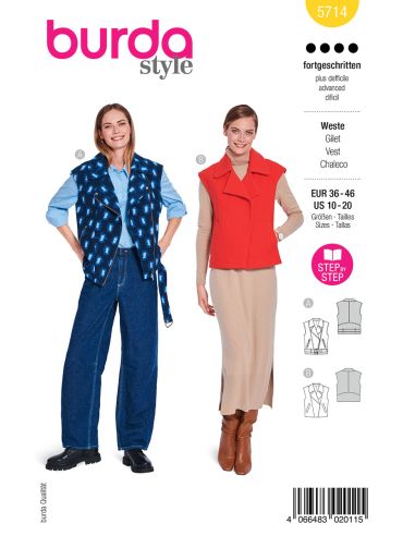 Vest pattern - Burda 5714