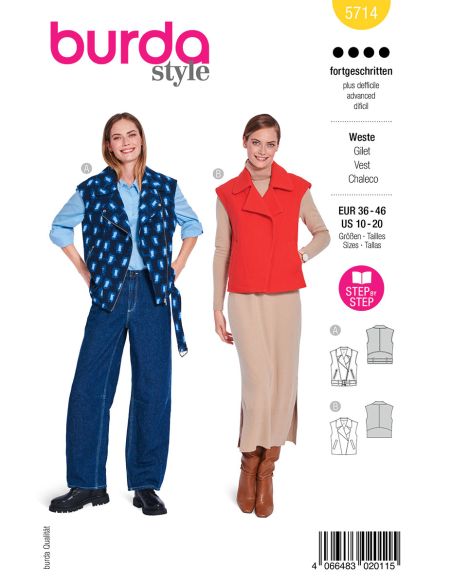 Vest pattern - Burda 5714