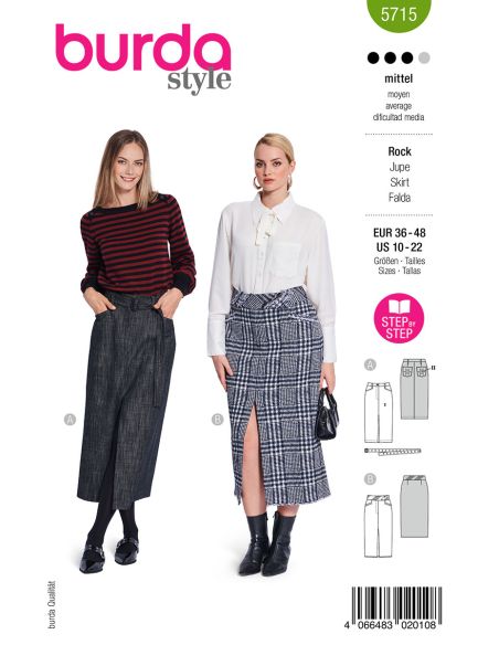 Skirt pattern - Burda 5715