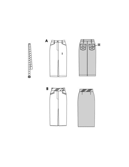 Skirt pattern - Burda 5715