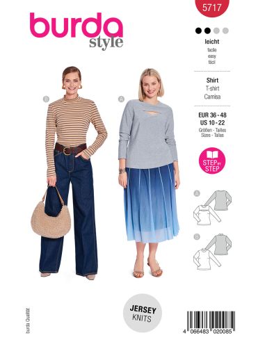 T-shirt Pattern - Burda 5717