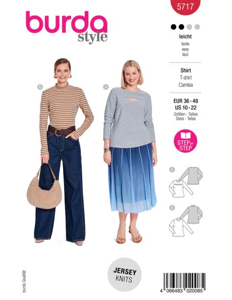 T-shirt Pattern - Burda 5717
