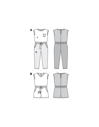 Pattern for jumpsuit - Burda 9345