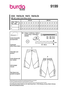 Pants pattern - Burda 9199 2