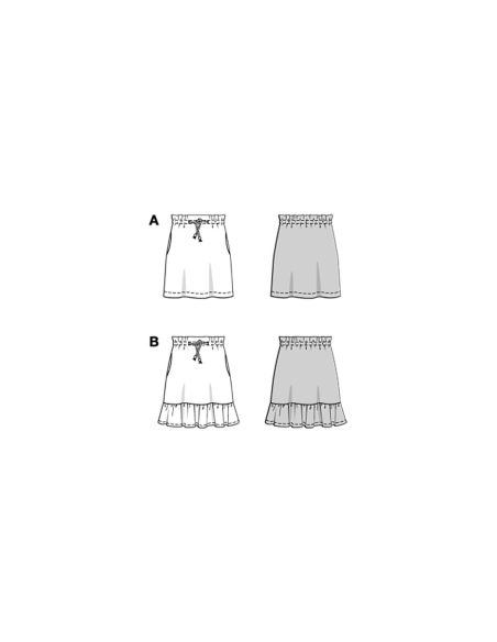 Skirt pattern - Burda 9210
