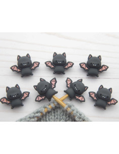 Stitch stoppers for knitting needles - Bat 2