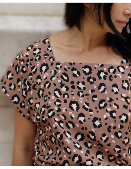 Mocha Viscose Poplin Fabric - My Dress Made