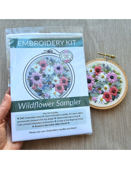 Embroidery Kit - Wildflower Sampler