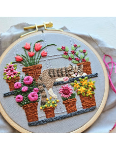 Embroidery Kit - Catnap