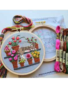 Embroidery Kit - Catnap 2