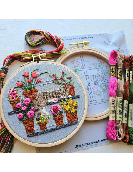 Embroidery Kit - Catnap