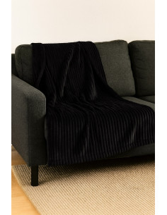 Minky fabric wide ribs - Black 2
