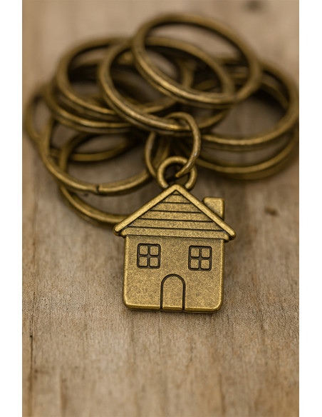 25 mm bronze keychain split rings
