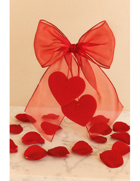 Organza fabric - Red